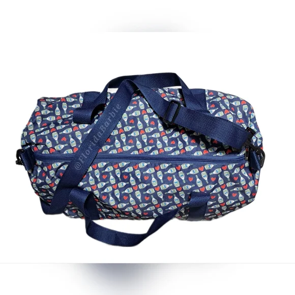 Duffle Bag Hidden Valley Collectors Blue Athletic Zipper Crossbody Nylon Gym Bag - Picture 5 of 15